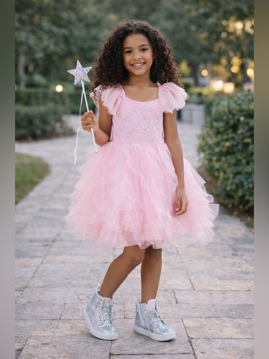 Lola + The Boys Other - Lola + The Boys x Wicked Glinda Pink Tulle Tutu Dress | Girls 8